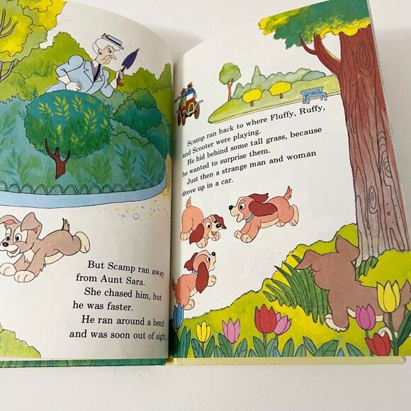 Vtg 1980 Walt Disney Scamp to the Rescue Hardcover Book - Picture 14 of 16